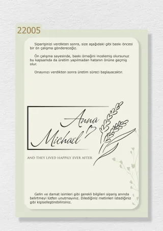 And They Lived Happily Ever After ve İsimlerinizin Yazılı Olduğu Gelin Arabası Stickerı