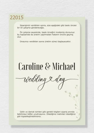 “Wedding Day” ve İsimlerinizin Yazılı Olduğu Gelin Arabası Stickerı