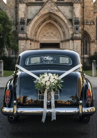 “Just Married” ve İsimlerinizin Yazılı Olduğu Gelin Arabası Stickerı