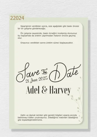 “Save the Date” ve İsimlerinizin Yazılı Olduğu Gelin Arabası Stickerı